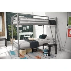 Twin Over Twin Maxwell Metal Bunk Bed Gray - Novogratz -Kids Home Store GUEST c5ca09e3 edae 4f47 b5a6 f20dcf33fb6a