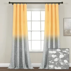 52"x84" Set Of 2 Glitter Ombre Metallic Print Window Curtain Panels - Lush Décor 15 52"x84" Set Of 2 Glitter Ombre Metallic Print Window Curtain Panels - Lush Décor -Kids Home Store GUEST c6b9d338 3677 4ad0 a033 a74bd7d61740