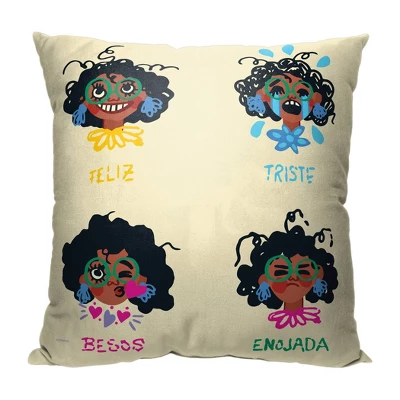 Disney 18"x18" Encanto Mirabel Emotions Pillow 1 Disney 18"x18" Encanto Mirabel Emotions Pillow