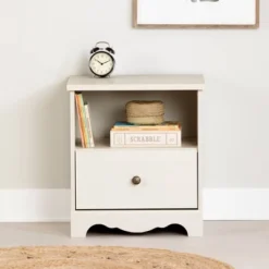 Lyara 1 Drawer Nightstand White Wash - South Shore -Kids Home Store GUEST c8f7deac 05eb 45c3 bc18 66a7d931ee1a