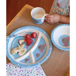 5pc Bamboo Fiber Mouse Dinnerware Set Blue - Red Rover -Kids Home Store GUEST cb9c2476 be54 43f3 b7ed a76fe6d201b5