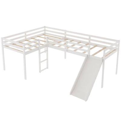 L-Shaped Twin Size Loft Bed With Ladder And Slide - ModernLuxe 4 L-Shaped Twin Size Loft Bed With Ladder And Slide - ModernLuxe - Image 4