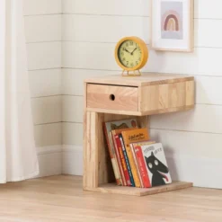 Sweedi Solid Wood 1 Drawer Nightstand Natural Wood - South Shore -Kids Home Store GUEST d047ac1d 04d6 4096 8941 b2f807d102a7