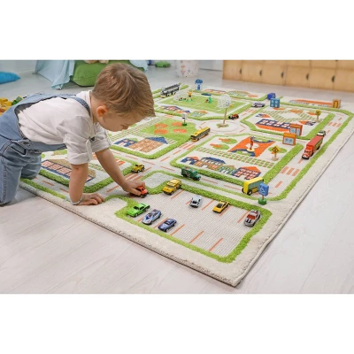 39"x59" Traffic Green 3D Play Rug - IVI 5 39"x59" Traffic Green 3D Play Rug - IVI - Image 5