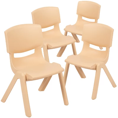 Flash Furniture 4 Pack Plastic Stackable School Chairs With 10.5" Seat Height 12 Flash Furniture 4 Pack Plastic Stackable School Chairs With 10.5" Seat Height - Image 12