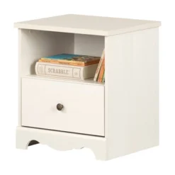 Lyara 1 Drawer Nightstand White Wash - South Shore -Kids Home Store GUEST d353886b 1538 46ad a659 f3c2f28bf261
