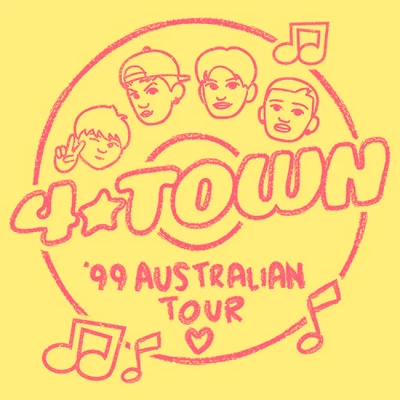 Junior's Turning Red 4*Town '99 Australian Tour Badge Racerback Tank Top 1 Junior's Turning Red 4*Town '99 Australian Tour Badge Racerback Tank Top