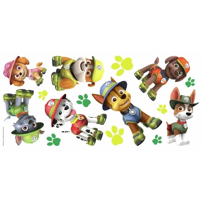 RoomMates PAW Patrol Jungle Peel And Stick Giant Wall Decals Single Sheet 1 RoomMates PAW Patrol Jungle Peel And Stick Giant Wall Decals Single Sheet