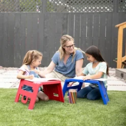 ECR4Kids Linking Stools, Children's Stackable Seat, Portable Floor Table, 4-Piece -Kids Home Store GUEST d92a9cb9 1ba8 4d56 b587 092a821175b3