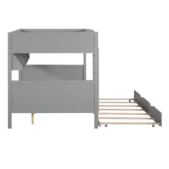 Separable Full-Over-Full Bunk Bed With Twin Size Trundle And Bookshelf - ModernLuxe -Kids Home Store GUEST d9ed5be2 d762 49d8 bb49 e68bc082d52a