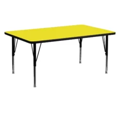 Flash Furniture 24''W X 60''L Rectangular HP Laminate Activity Table - Height Adjustable Short Legs -Kids Home Store GUEST dae3a13f e56f 4f41 af66 9736c72f6cfa