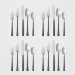 20pc Hubbardston Flatware Set Black - Threshold™ -Kids Home Store GUEST dc38d691 3449 481a bf3c c841a47ed14b