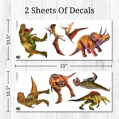T-Rex And Friends Wall Decor - Decalcomania 1 T-Rex And Friends Wall Decor - Decalcomania
