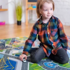 KC CUBS | Justice League Boy & Girl Kids Metropolis City Road Car Vehicle Traffic Educational Learning & Game Nursery Classroom Rug -Kids Home Store GUEST df830e1e bb7b 4a7b 855d ddc11fe2cfe6