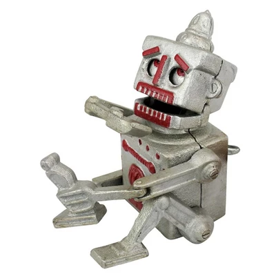 Design Toscano Robert The Robot Die-Cast Iron Mechanical Coin Bank 4 Design Toscano Robert The Robot Die-Cast Iron Mechanical Coin Bank - Image 4