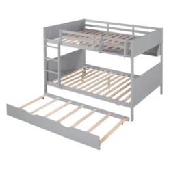 Separable Full-Over-Full Bunk Bed With Twin Size Trundle And Bookshelf - ModernLuxe -Kids Home Store GUEST e3bc7950 7611 441a 91a3 111586835edb