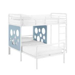 Twin Modern Cut-Out L-Shaped Metal Bunk Bed - Saracina Home -Kids Home Store GUEST e5b6d37d bb29 4c03 8154 e0b12e31cd74