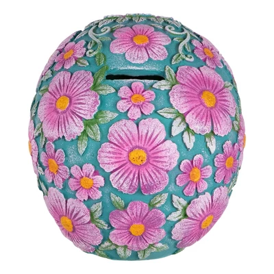 Northlight 7.75" Blue And Pink Day Of The Dead Skull Coin Bank 4 Northlight 7.75" Blue And Pink Day Of The Dead Skull Coin Bank - Image 4