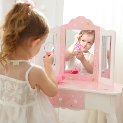 Fashion Twinkle Star Gisele Play Vanity Set Pink/White - Teamson Kids 9 Fashion Twinkle Star Gisele Play Vanity Set Pink/White - Teamson Kids - Image 9