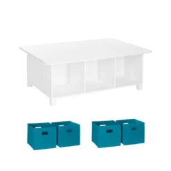 5pc Kids' Activity Table Set With 4 Bins - RiverRidge Home -Kids Home Store GUEST e5f7c32f a1f7 421a bb58 29ea5a1d9a77