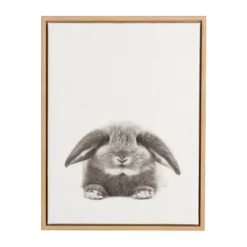 24" X 18" Rabbit Framed Canvas Art - Uniek -Kids Home Store GUEST e76a33eb 7a0f 476d 81d4 afef79513f5c