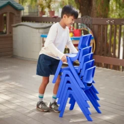 ECR4Kids Plastic School Stack Chair For Indoors And Outdoors, 12in Seat Height, 4-Pack -Kids Home Store GUEST e8c8b7dc a138 4f00 af36 36720f071f89