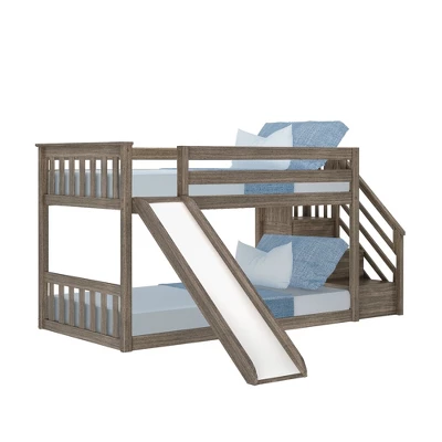 Max & Lily Twin Low Bunk Bed W/ Staircase And Slide 8 Max & Lily Twin Low Bunk Bed W/ Staircase And Slide - Image 8