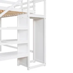 Full Size Loft Bed With Built-in Storage Wardrobe And Stairs-ModernLuxe -Kids Home Store GUEST f0f7cef7 f094 467a 986d 2e942463d828