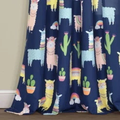 52"x84" Make A Wish Southwest Llama Cactus Window Curtain Panels Set - Lush Décor -Kids Home Store GUEST f29e67f3 a97e 459f 906a 04bb19b32070