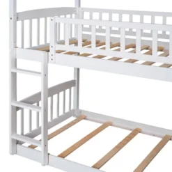 House Shape Twin Over Twin Bunk Bed With Slide - ModernLuxe 15 House Shape Twin Over Twin Bunk Bed With Slide - ModernLuxe -Kids Home Store GUEST f5e37244 8a6b 47b2 a884 f0acff8428ad