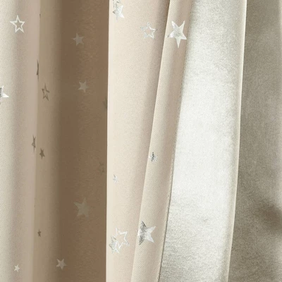 Set Of 2 Star Blackout Window Curtain Panels - Lush Décor 4 Set Of 2 Star Blackout Window Curtain Panels - Lush Décor - Image 4