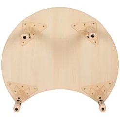 Flash Furniture 25.125"W X 35.5"L Crescent Natural Plastic Height Adjustable Activity Table -Kids Home Store GUEST faef9e46 3cb2 40ec a568 94c57803921f