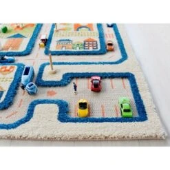 39"x59" Traffic Blue 3D Play Rug - IVI -Kids Home Store GUEST fb129d43 2d0b 4b4e afdf 46037486b06d