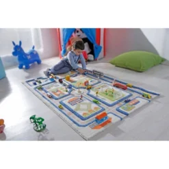 39"x59" Traffic Blue 3D Play Rug - IVI -Kids Home Store GUEST fc8c96f7 2fd3 4d8d 988a 79e5b3055c31