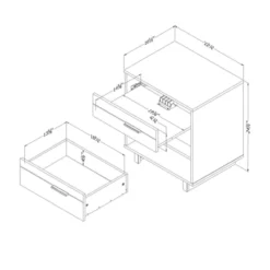 Fynn Nightstand With Cord Catcher - South Shore -Kids Home Store GUEST ff517ddc e2cc 4549 b356 50673a6df909